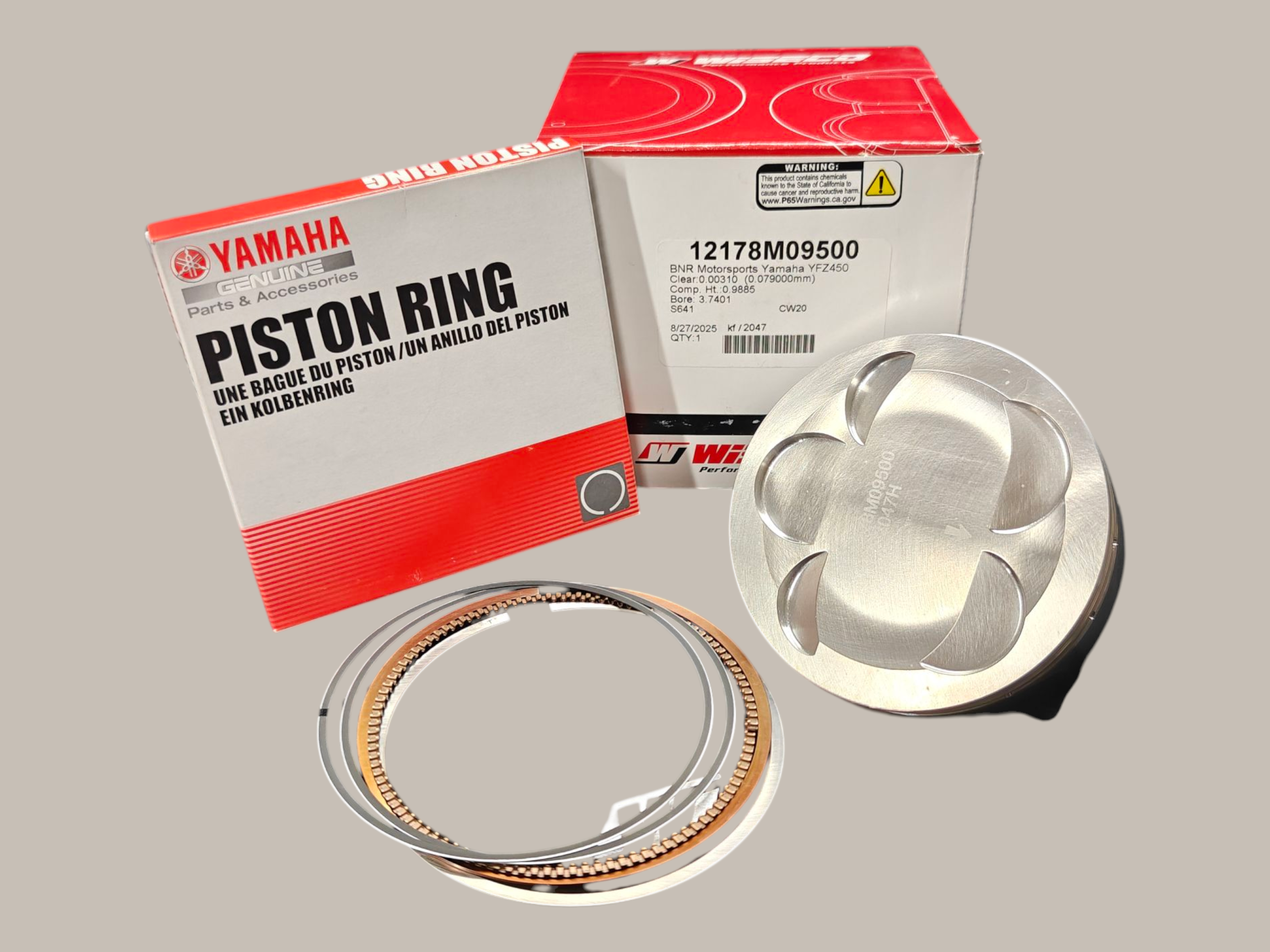 BNR Custom Wiseco Piston YFZ450 and YFZ450R