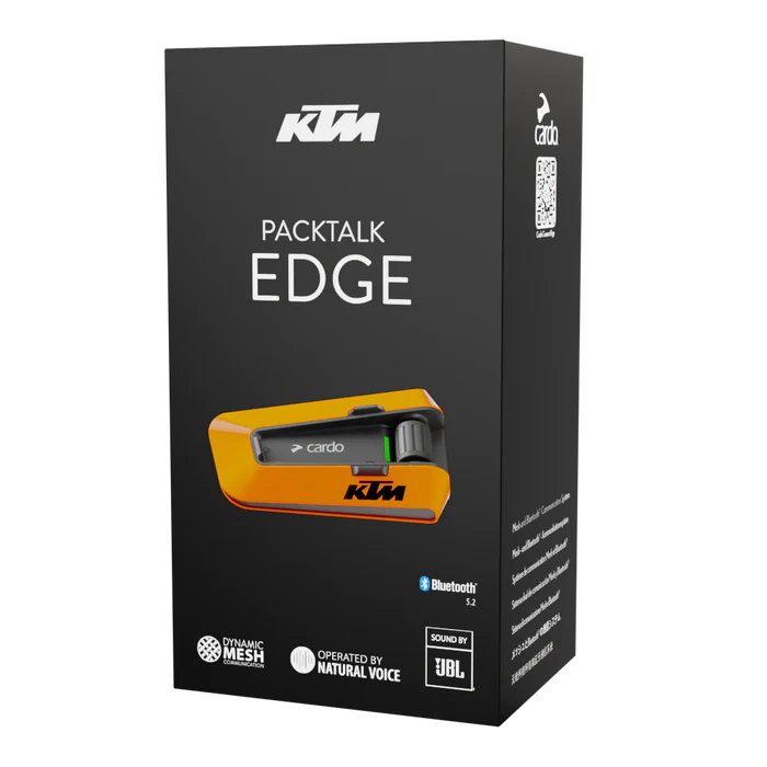 Cardo Packtalk Edge Bluetooth Headset Single KTM Edition