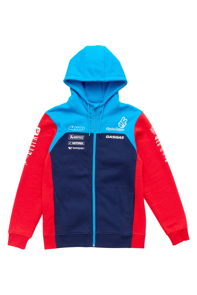 TLD GasGas Team Zip Hoodie Navy Red
