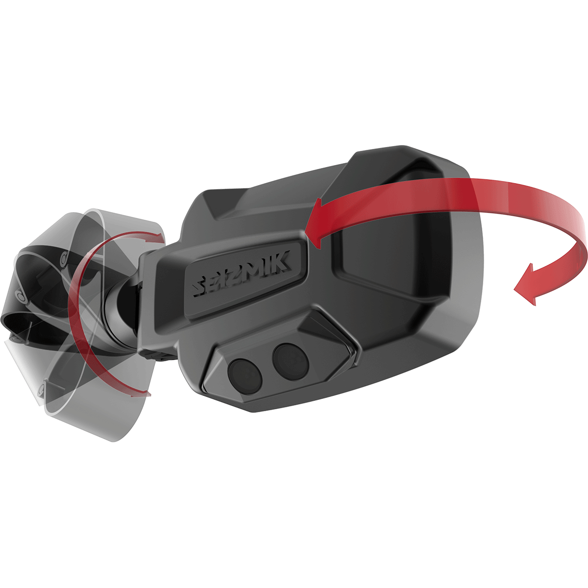 SEIZMIK Pursuit Night Vision Series Side View Mirror (Pair – Cast Aluminum) – 2″ Round Tube