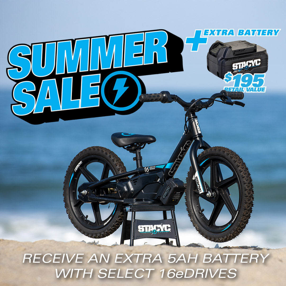 STACYC 16eDRIVE - Summer Sale - Free Extra Battery