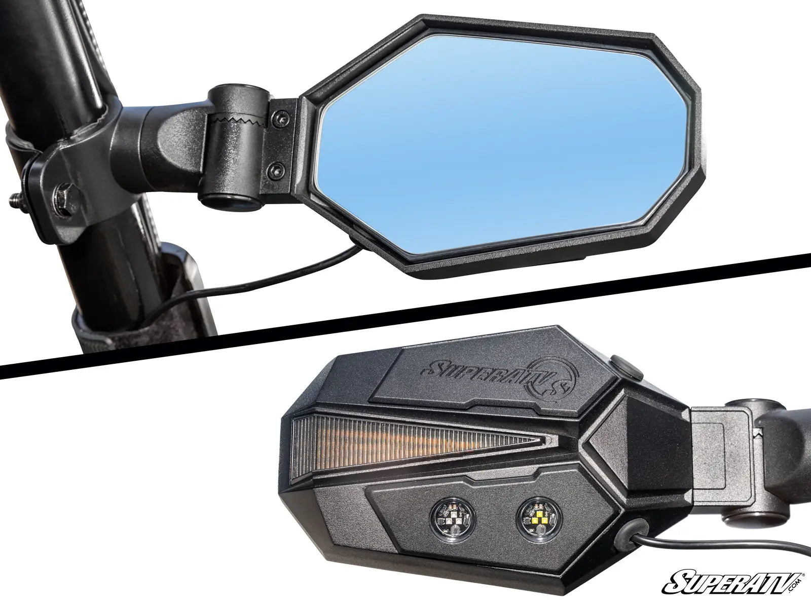 SuperATV Polaris Ranger Lighted Side View Mirrors
