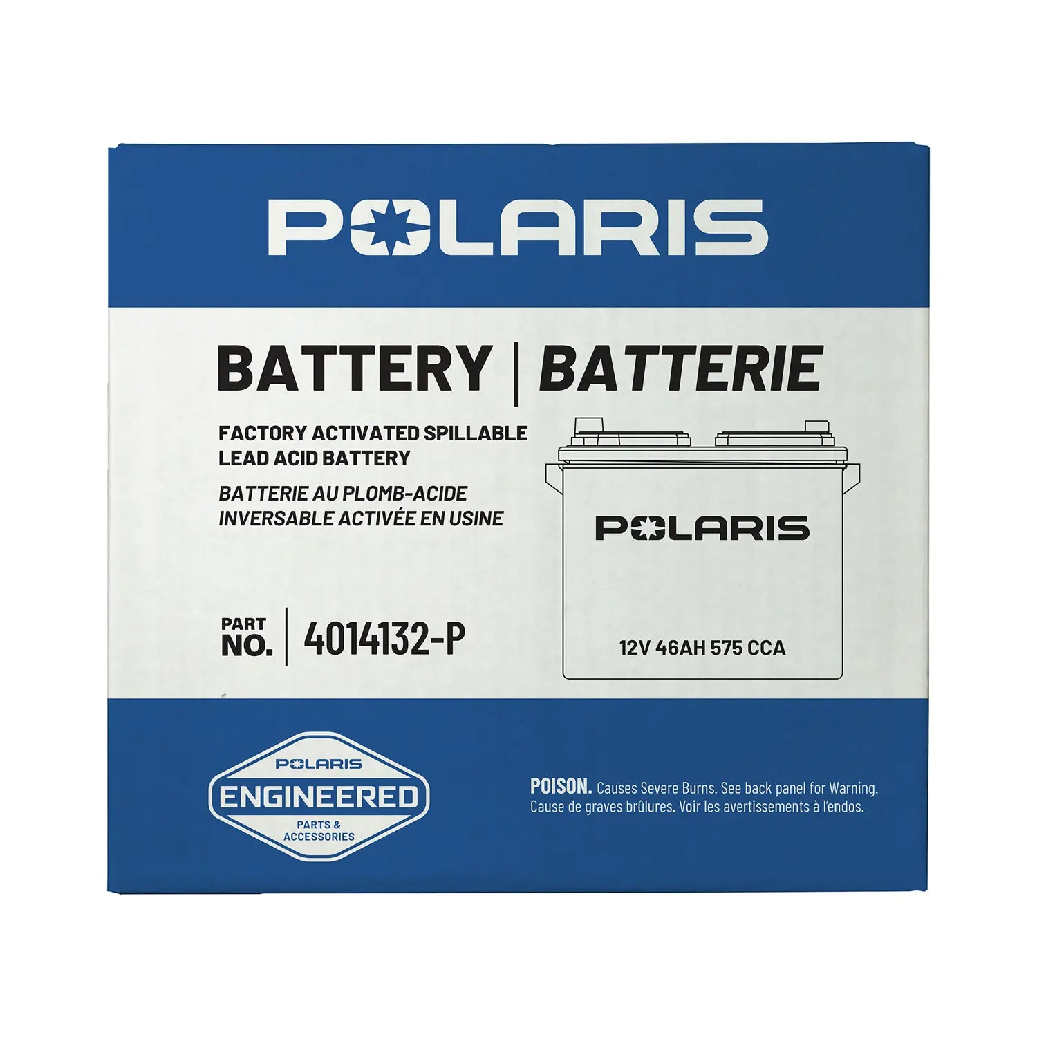 Polaris OEM Flooded Battery for RANGER, GENERAL, RZR and XPEDITION 12V 46AH