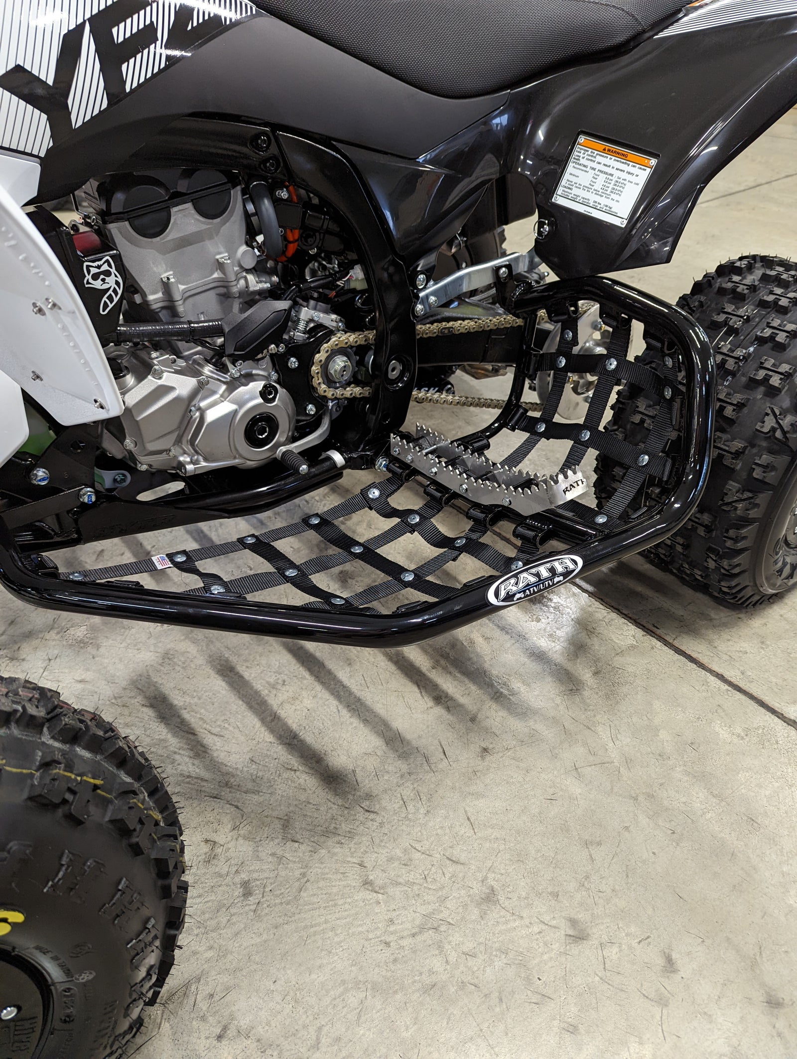 Rath YFZ450R XC Nerf Bars w/ Monster Pegs (Gloss Black)