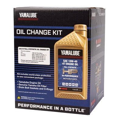 Yamalube 10W-40 Full-Synthetic Oil Change Kit